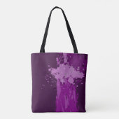 芸術的な紫のペイントスプラッターパーティーギフト トートバッグ (裏面)