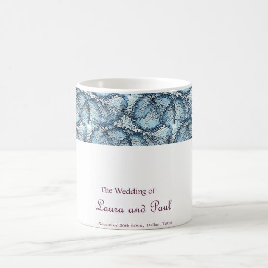 芸術的な結婚式のマグ コーヒーマグカップ (中央)
