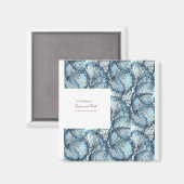 芸術的な結婚式の正方形の磁石 マグネット (正面/裏面)