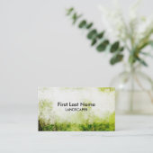 芸術的な緑のグランジな庭師の名刺 名刺 (スタンド正面)