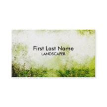 芸術的な緑のグランジな庭師の名刺