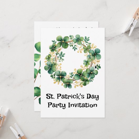 芸術的な緑の水色クローバーワイス (正面/裏面インサイチュ)