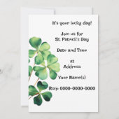 芸術的な緑の水色クローバーワイス (裏面)