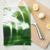 "芸術的な緑" キッチンタオル (四つ折り)