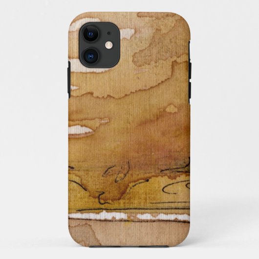 芸術的な背景の水彩画 Case-Mate iPhoneケース (裏面)