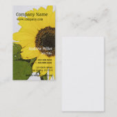 芸術的な自然l独身のな朝の露のヒマワリ 名刺 (正面/裏面)