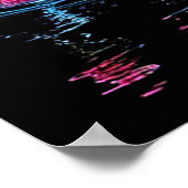 芸術的な花で飾られたグランドピアノ ポスター (角)