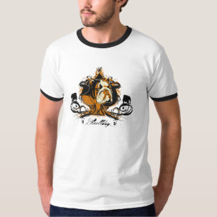 芸術的な英国のブルドッグの品種デザイン Tシャツ