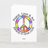 芸術的な蝶サンキューカード サンキューカード (裏面)