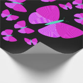 芸術的な蝶包装紙の群れ ラッピングペーパー (角)