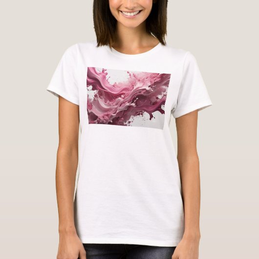 芸術的な赤い抽象芸術ステートメントTシャツ Tシャツ (正面)