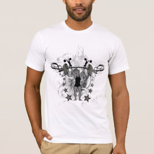 芸術的な重量挙げ選手のボディービルダーのTシャツ Tシャツ