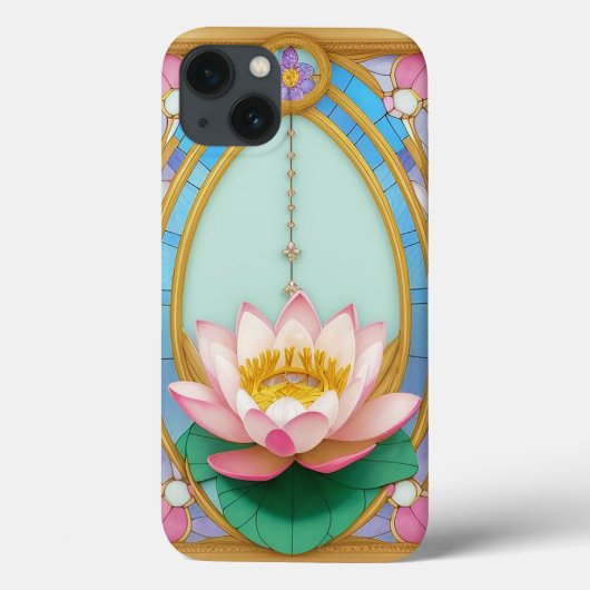 芸術的な金枠の蓮の花 Case-Mate iPhoneケース (裏面)