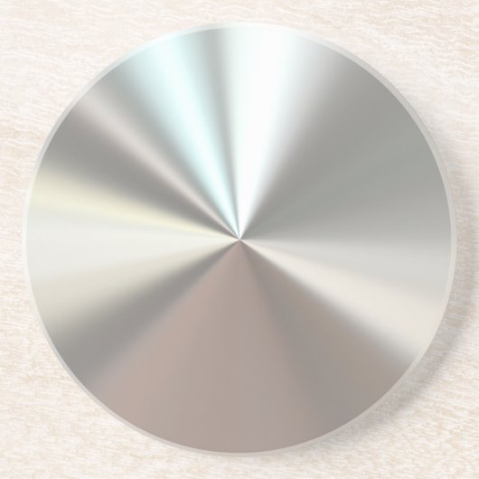 芸術的な銀製の金属 コースター (正面)