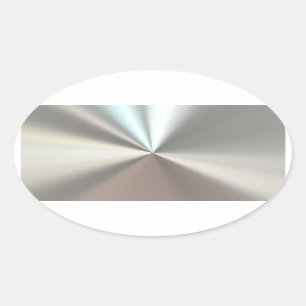 芸術的な銀製の金属 楕円形シール