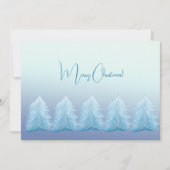 芸術的な青銀の北欧スタイルのクリスマス シーズンカード (正面)