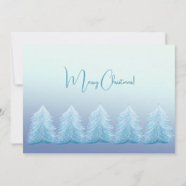 芸術的な青銀の北欧スタイルのクリスマス シーズンカード