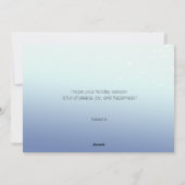 芸術的な青銀の北欧スタイルのクリスマス シーズンカード (裏面)