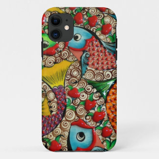 芸術的な魚 iPhone 11 ケース
