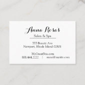 芸術的な*~*のサロン及びスパの上品の抽象芸術の暗い赤紫色 名刺 (裏面)