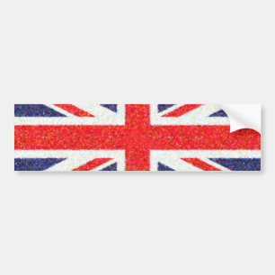 芸術的なPointillistのイギリスの英国国旗の旗 バンパーステッカー