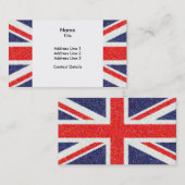 芸術的なPointillistのイギリスの英国国旗の旗 名刺 (正面/裏面)