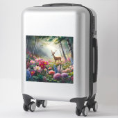 芸術的に捕獲された天然林鹿 シール (スーツケース)