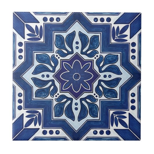 芸術的に繊細なフローラパターンのタイル タイル (正面)