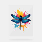 芸術的アカラフルポップ・アートのト絵を描ラゴフライ アクリルサイン (正面)