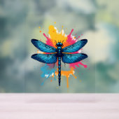 芸術的アカラフルポップ・アートのト絵を描ラゴフライ アクリルサイン (ニュートラル)