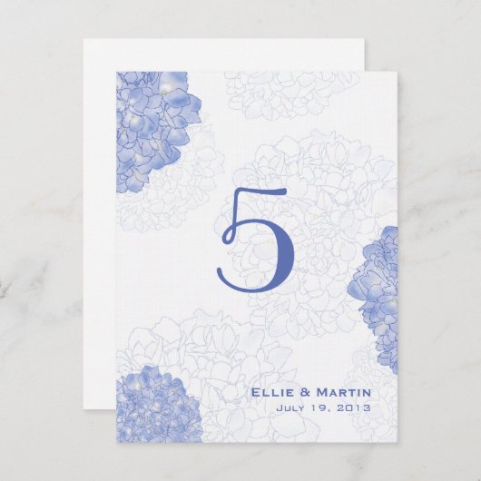 芸術的アジサイ表番号カード ポストカード (正面/裏面)