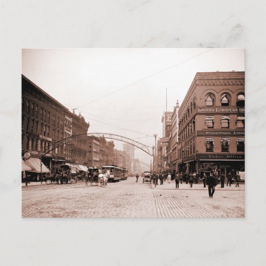 芸術的アンティーク写真ハイ通りコロンバスOH ポストカード (正面)