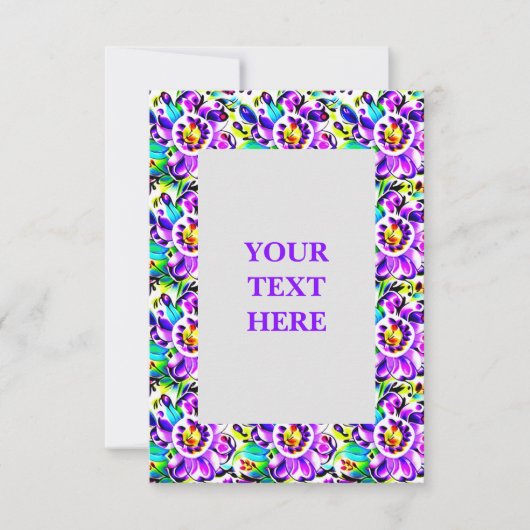 芸術的アールヌーボーフローラ招待状 招待状 (正面)