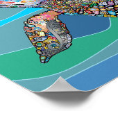 芸術的ウミガメ12 x 8ポスター ポスター (角)