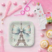 芸術的エッフェルタワー紙プレート ペーパープレート (パーティー)