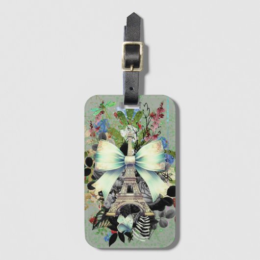 芸術的エッフェル塔 ラゲッジタグ (正面縦)
