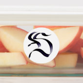 芸術的エレガント書文字「S.」 ラベル (貼付)