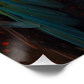 芸術的オウムポートレート-鮮やか油彩画 ポスター (コーナー)