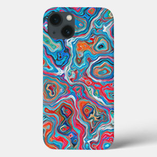芸術的カラフルおよび液体抽象芸術 iPhone 13ケース