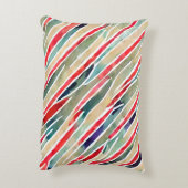 芸術的カラフルハンドクラフト抽象芸術パターンピンク アクセントクッション (裏面(縦))