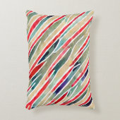 芸術的カラフルハンドクラフト抽象芸術パターンピンク アクセントクッション (正面(垂直))