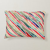 芸術的カラフルハンドクラフト抽象芸術パターンピンク アクセントクッション (裏面)