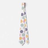 芸術的カラフルパステル水玉模様 ネクタイ (正面)