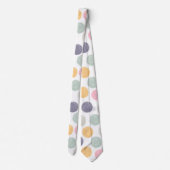 芸術的カラフルパステル水玉模様 ネクタイ (裏面)
