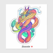 芸術的カラフル中国のドラグシール シール (シート)