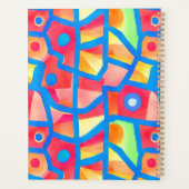 芸術的カラフル抽象芸術パーソナライズされた プランナー手帳 (裏面)