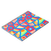 芸術的カラフル抽象芸術幾何学的パターンノート ノートブック (左側)