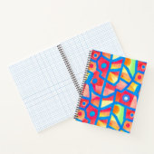 芸術的カラフル抽象芸術幾何学的パターン ノートブック (内部)