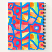 芸術的カラフル抽象芸術幾何学的パターン ノートブック (裏面)