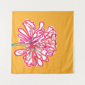 芸術的カラフル花 タペストリー (正面(横))